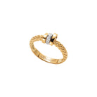 FOPE PRIMA 18K Gold Ring with Gold & White Diamond Set Rondels - 0.05 carats - Jackson Hole Jewelry Company