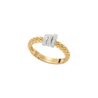 FOPE PRIMA 18K Gold Ring with White Diamond Pavé Set Rondels - 0.13 carats - Jackson Hole Jewelry Company