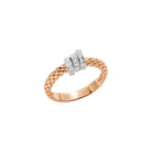 FOPE PRIMA 18K Gold Ring with White Diamond Pavé Set Rondels - 0.13 carats - Jackson Hole Jewelry Company