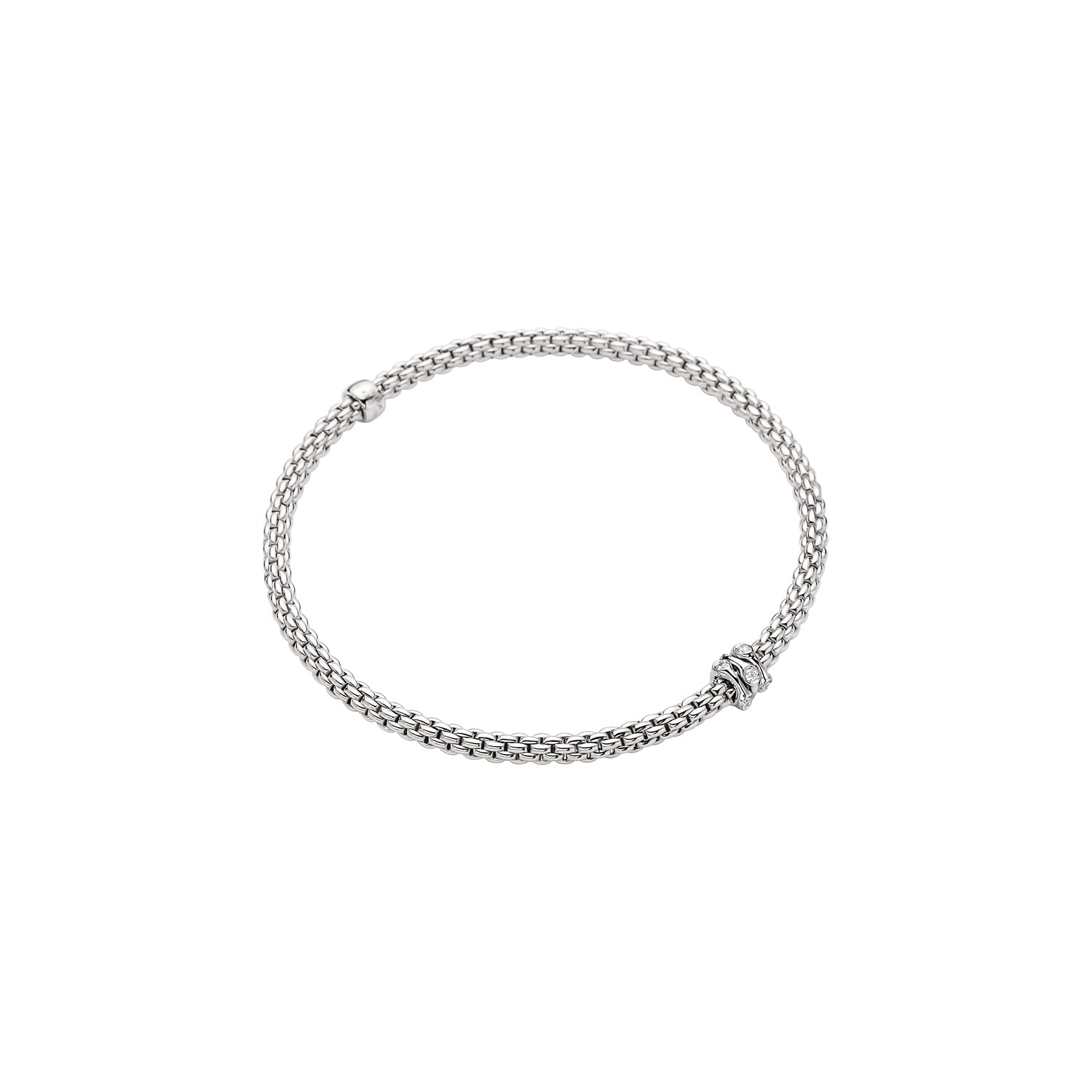 FOPE PRIMA BRACELET WITH DIAMONDS IN 18K WHITE GOLD - Jackson Hole Jewelry Company