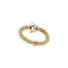 FOPE PRIMA 18K Gold Flex'it Ring with Gold Set Rondels - Jackson Hole Jewelry Company