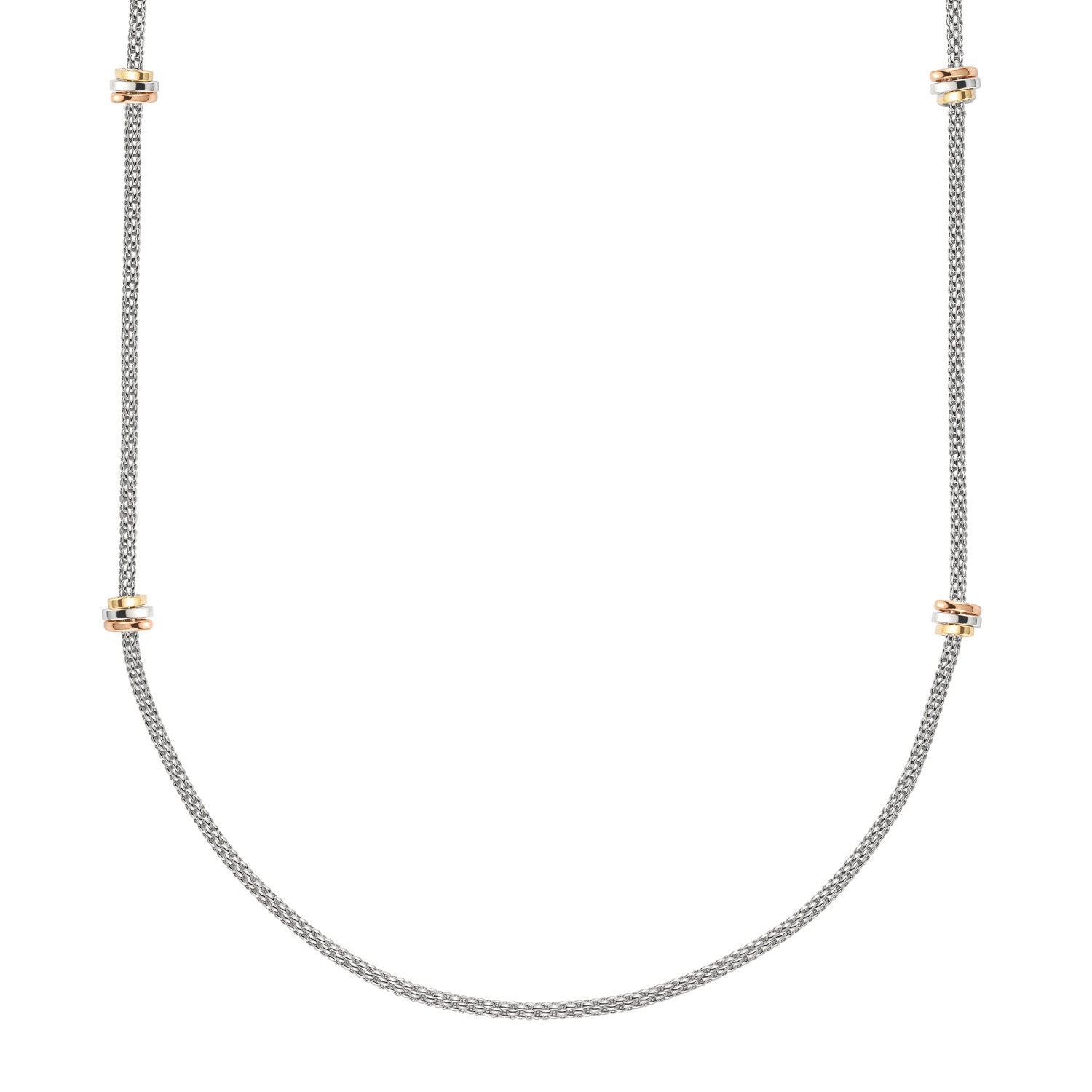 FOPE PRIMA Flex'it Necklace with 18K Gold Rondels - Jackson Hole Jewelry Company