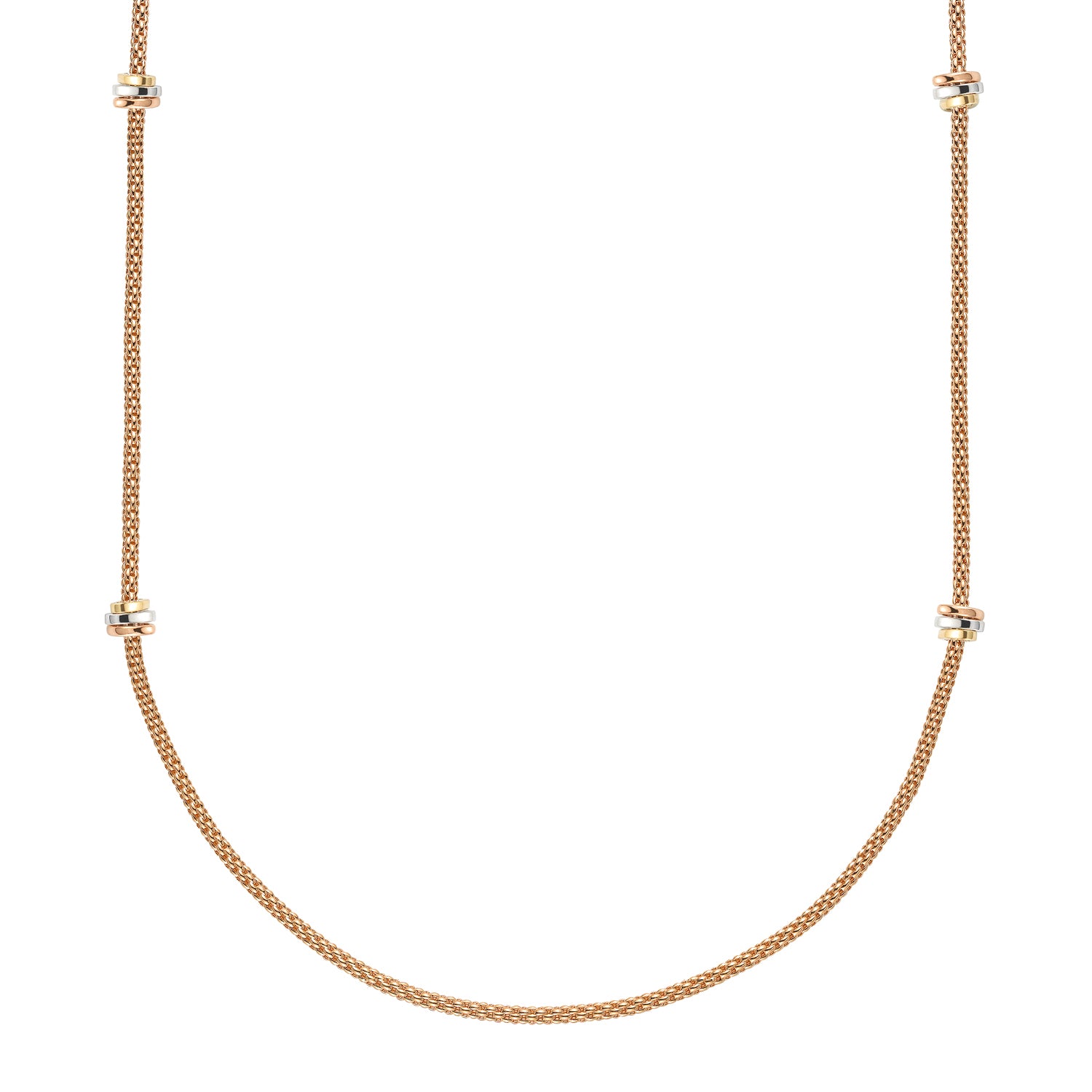 FOPE PRIMA Flex'it Necklace with 18K Gold Rondels - Jackson Hole Jewelry Company