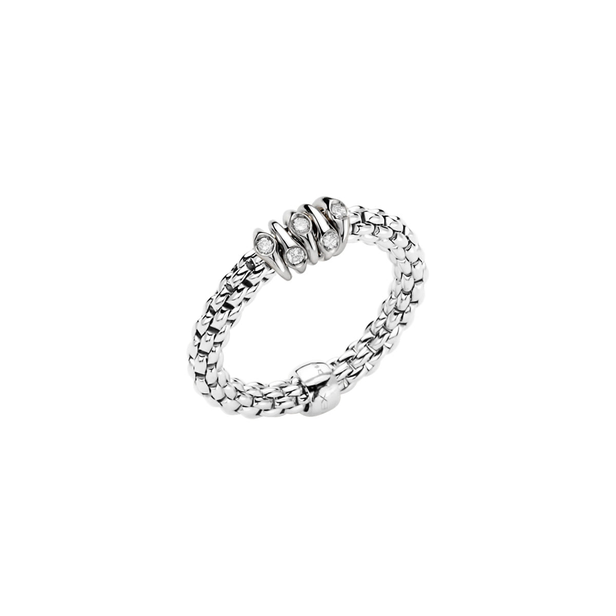 Fope Prima Flex'it 18K Gold Ring with Diamonds - Jackson Hole Jewelry Company