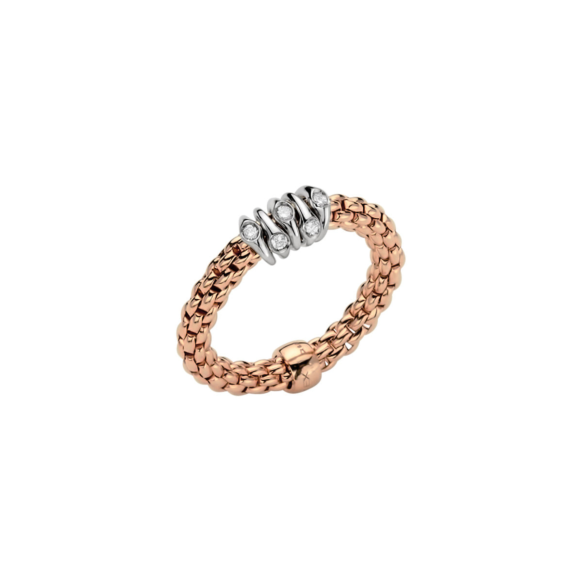 Fope Prima Flex'it 18K Gold Ring with Diamonds - Jackson Hole Jewelry Company