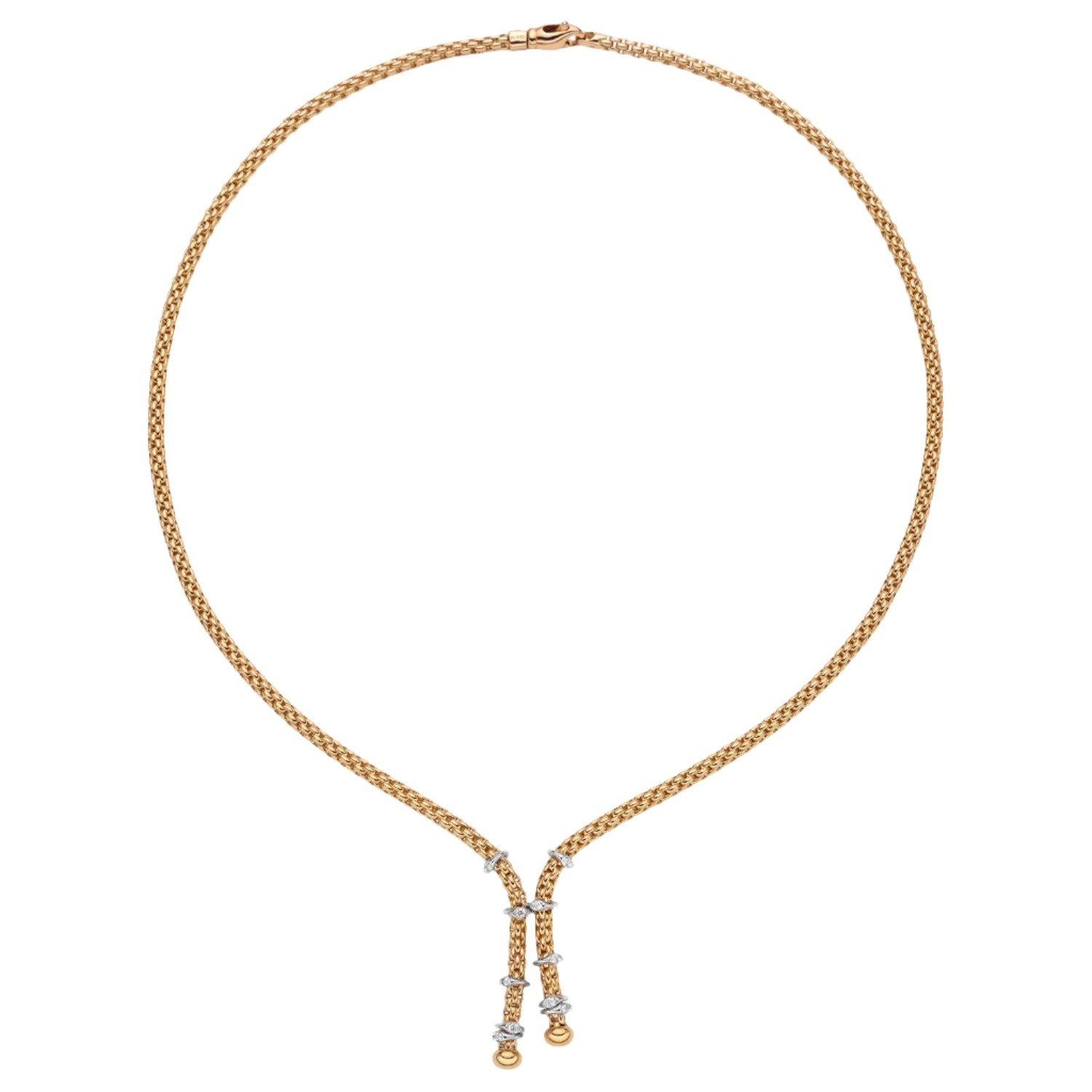 FOPE PRIMA 18K Gold Necklace with White Diamonds - 0.14 carats - Jackson Hole Jewelry Company