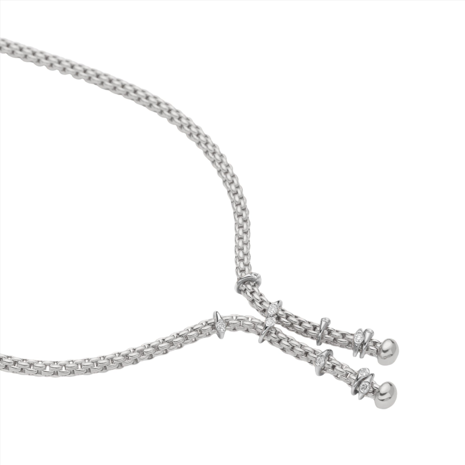 FOPE PRIMA 18K Gold Necklace with White Diamonds - 0.14 carats - Jackson Hole Jewelry Company