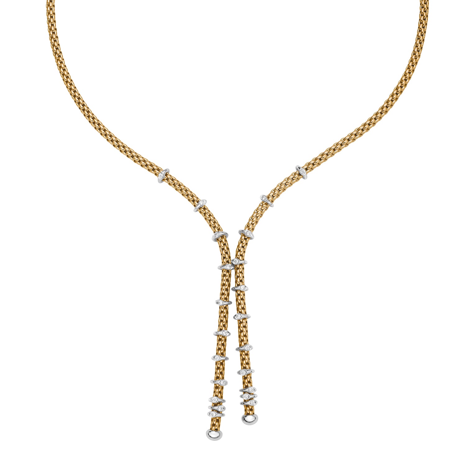 FOPE PRIMA 18K Gold Necklace with White Diamonds - 0.30 carats - Jackson Hole Jewelry Company