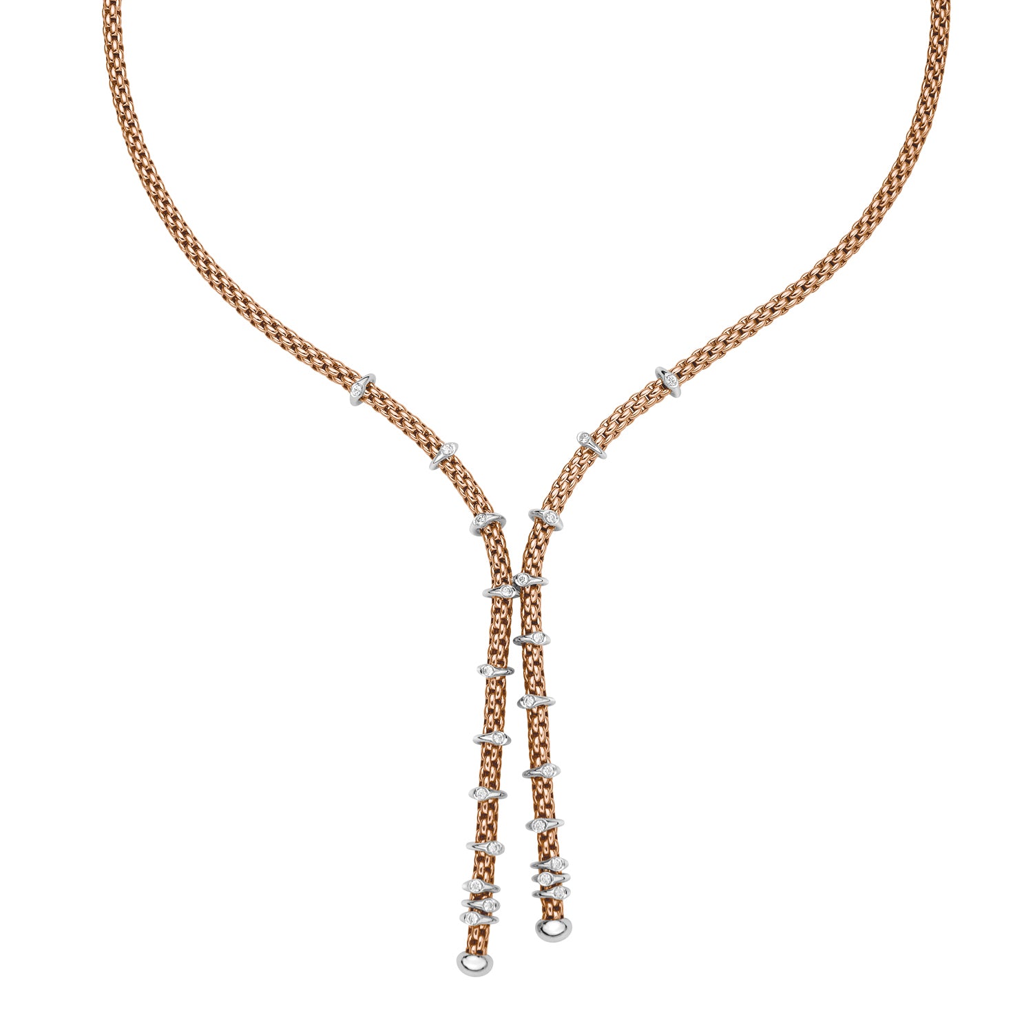 FOPE PRIMA 18K Gold Necklace with White Diamonds - 0.30 carats - Jackson Hole Jewelry Company