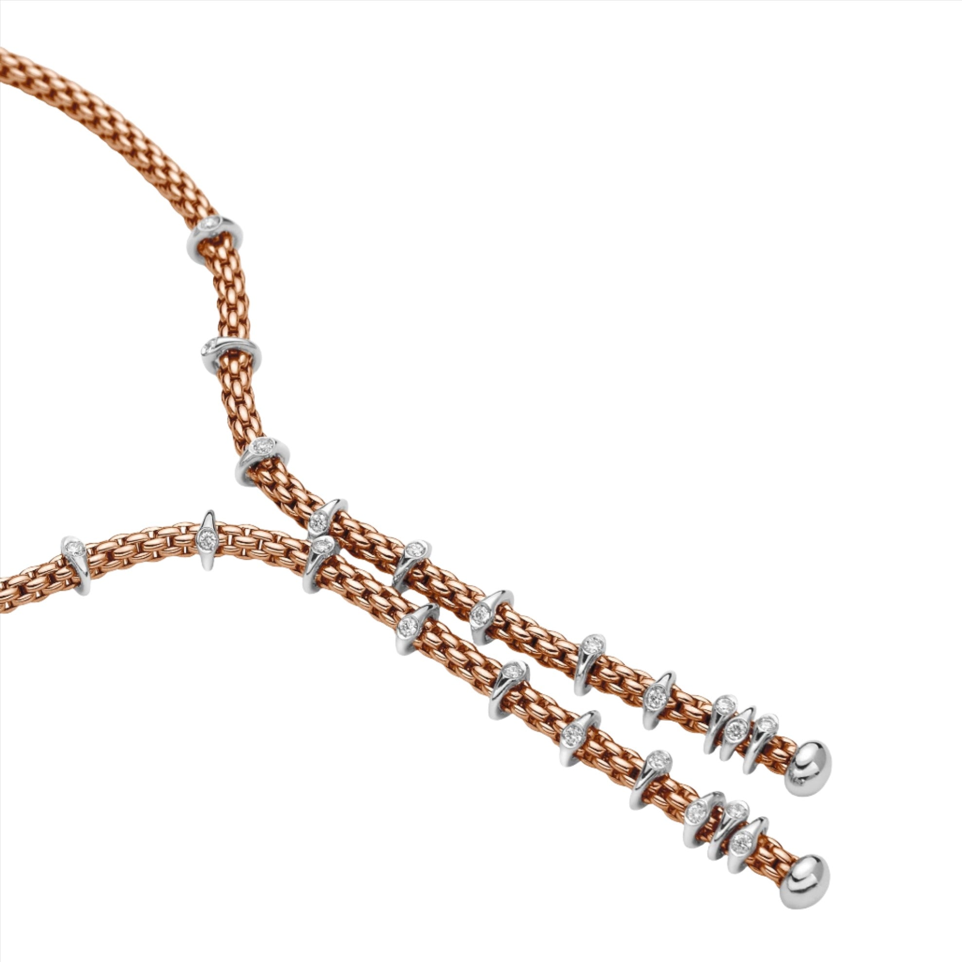 FOPE PRIMA 18K Gold Necklace with White Diamonds - 0.30 carats - Jackson Hole Jewelry Company