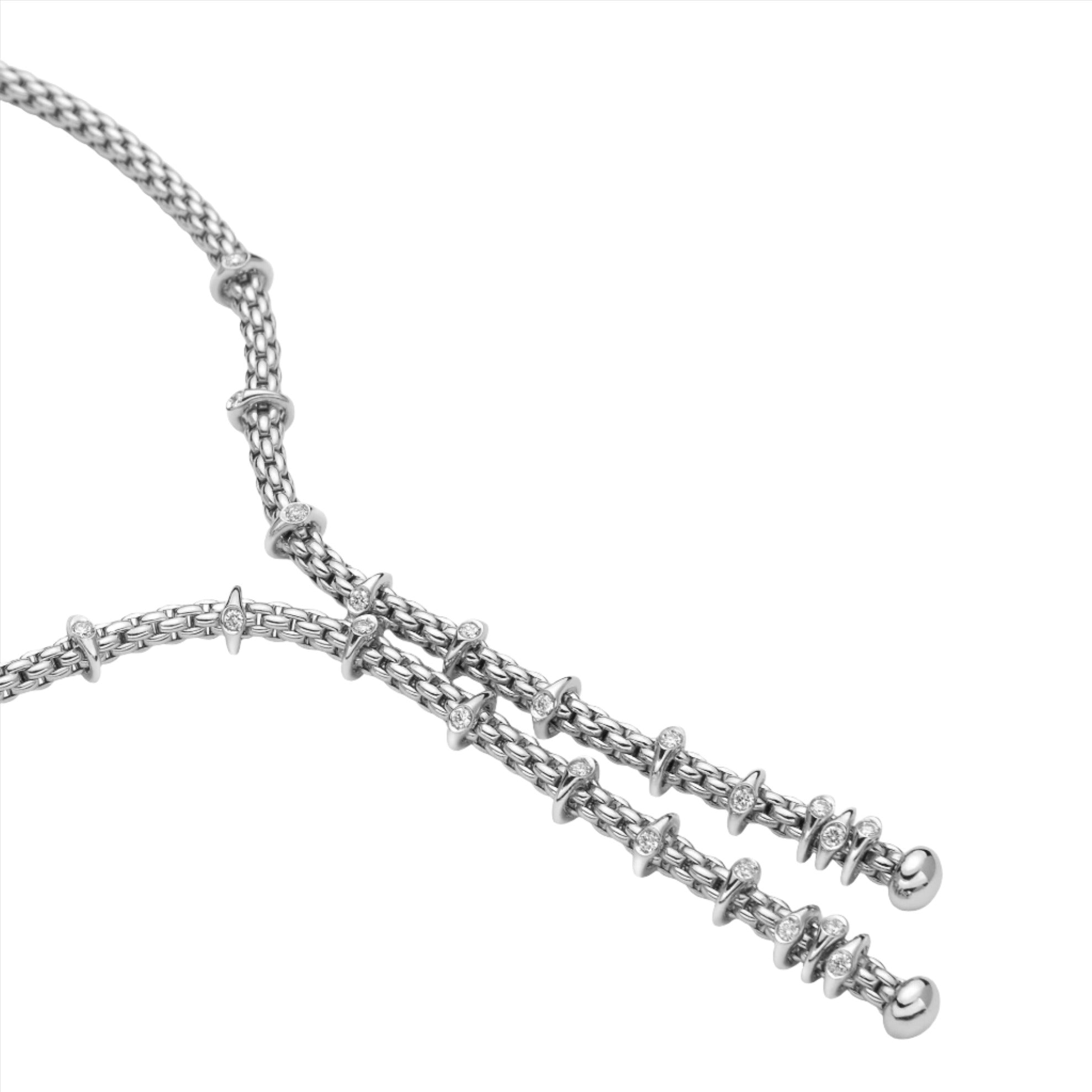 FOPE PRIMA 18K Gold Necklace with White Diamonds - 0.30 carats - Jackson Hole Jewelry Company