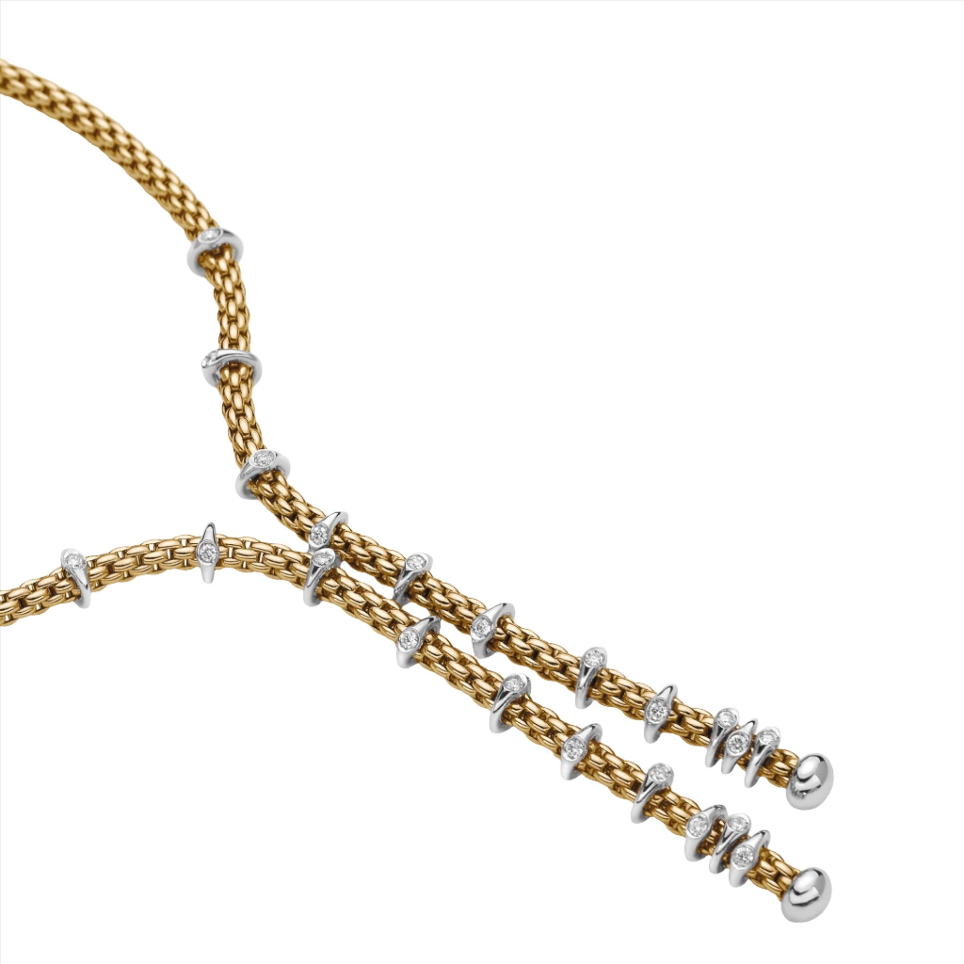 FOPE PRIMA 18K Gold Necklace with White Diamonds - 0.30 carats - Jackson Hole Jewelry Company