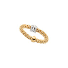 FOPE PRIMA 18K Gold Flex'it Ring with White Diamonds 0.12 carats - Jackson Hole Jewelry Company