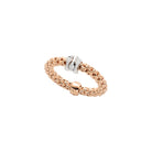 FOPE PRIMA 18K Gold Flex'it Ring with White Diamonds 0.12 carats - Jackson Hole Jewelry Company