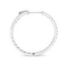 1" Diamond Hoops in 14K White Gold - Jackson Hole Jewelry Company