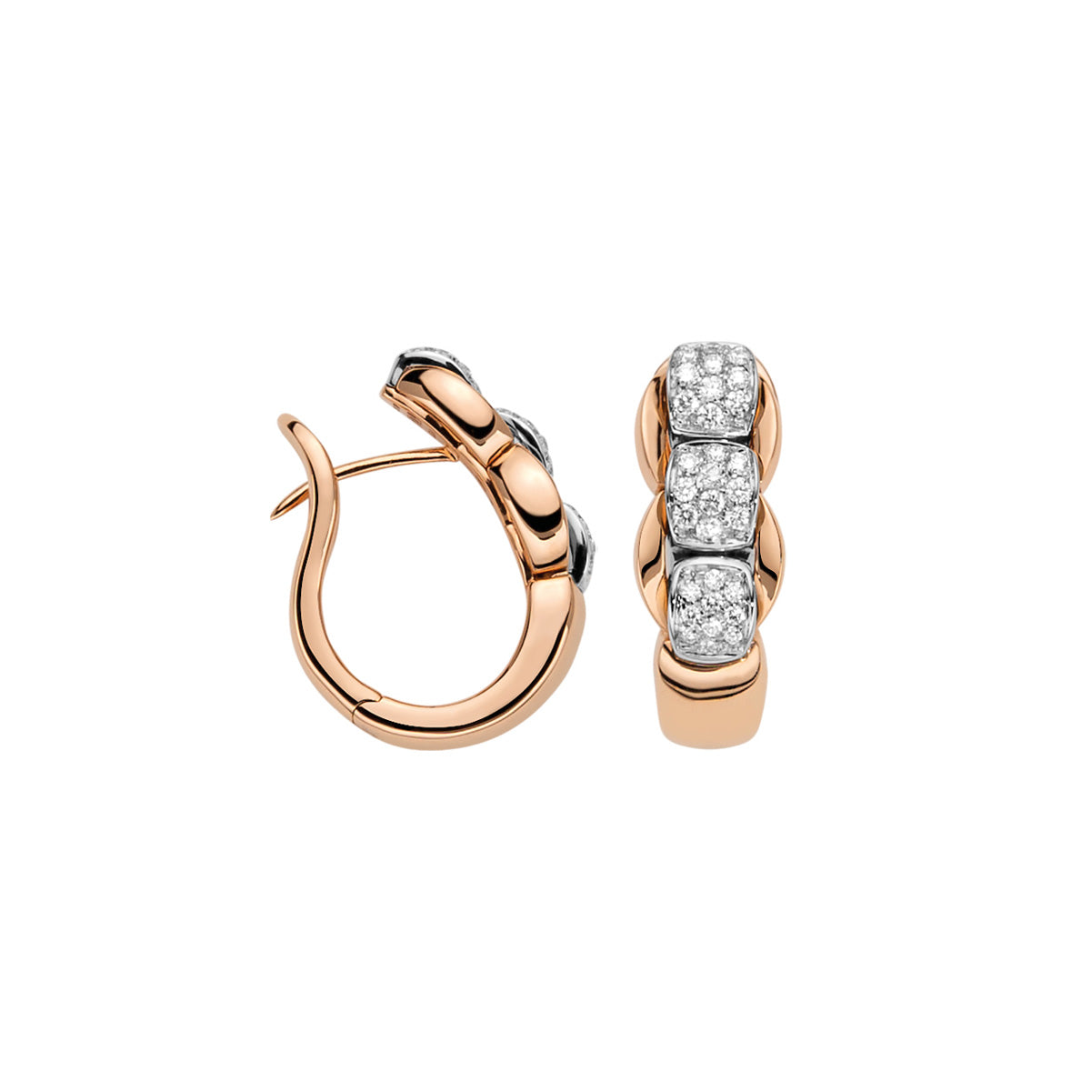 FOPE EKA 18K Gold Earrings with White Diamonds - 0.38 carats - Jackson Hole Jewelry Company