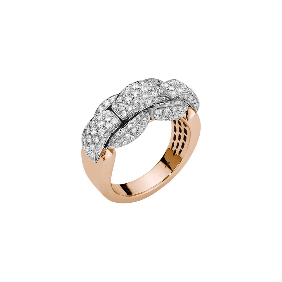 FOPE EKA 18K Gold Ring with White Diamond Pavé - 1.15 carats - Jackson Hole Jewelry Company