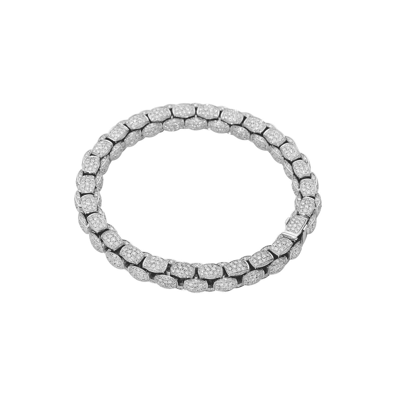 FOPE EKA 18K Gold Flex’it Bracelet with White Diamond Pavé - 10.14 carats - Jackson Hole Jewelry Company