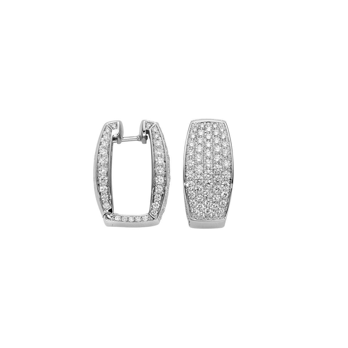 FOPE MIALUCE 18K White Gold Earrings with White Diamond Pavé - 2.70 carats - Jackson Hole Jewelry Company