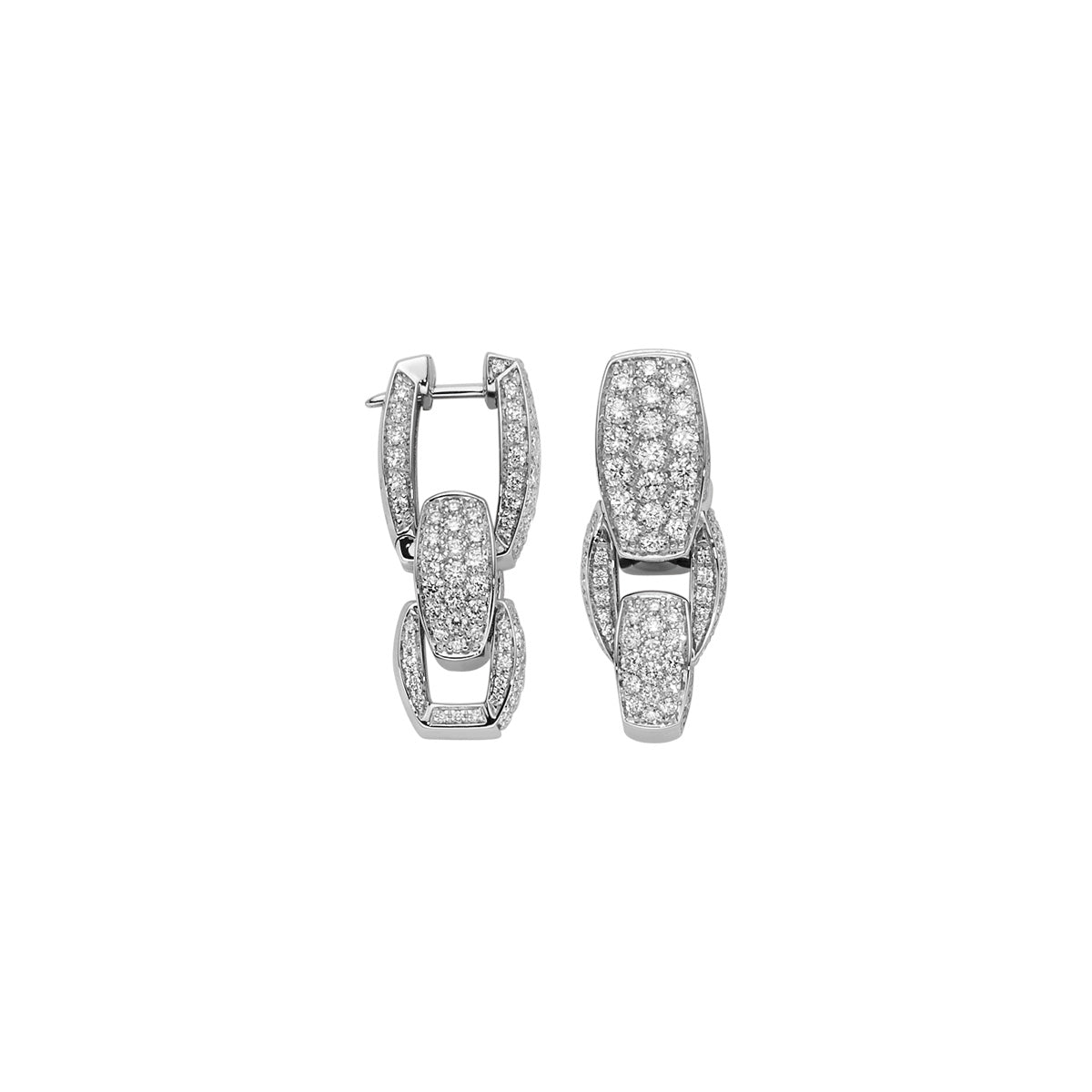 FOPE MIALUCE 18K White Gold Earrings with White Diamond Pavé - 2.07 carats - Jackson Hole Jewelry Company