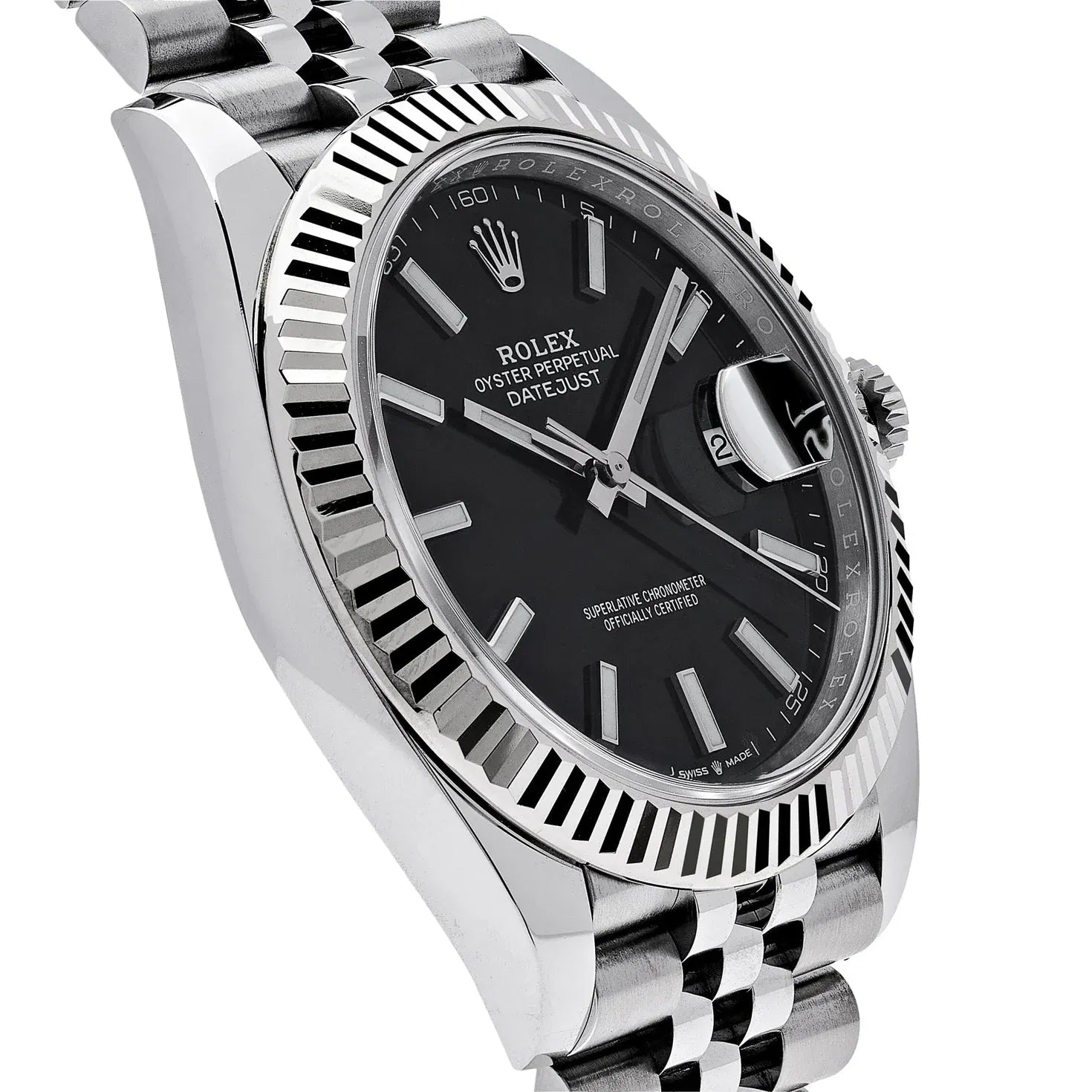 Rolex Datejust 41mm Black Dial Fluted Bezel Jubilee - Jackson Hole Jewelry Company