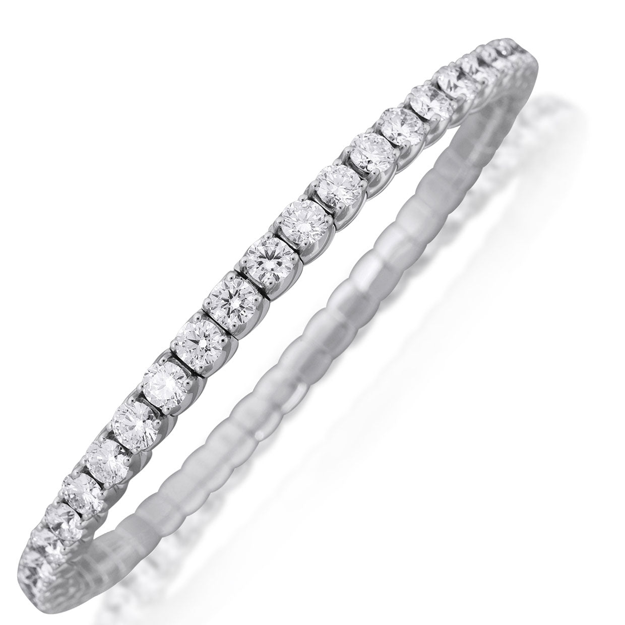 Picchiotti - Xpandable™ Round Diamond Tennis Bracelet in 18K White Gold - Jackson Hole Jewelry Company