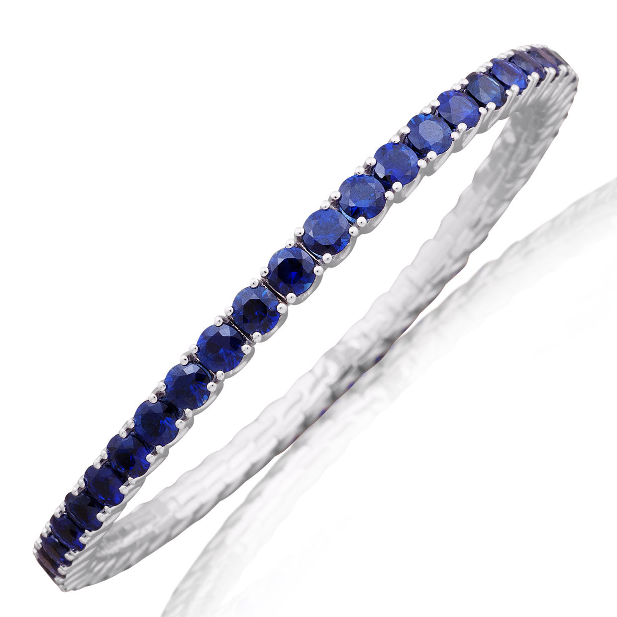 Picchiotti - Xpandable™ Blue Sapphire Bracelet in 18K White Gold - Jackson Hole Jewelry Company