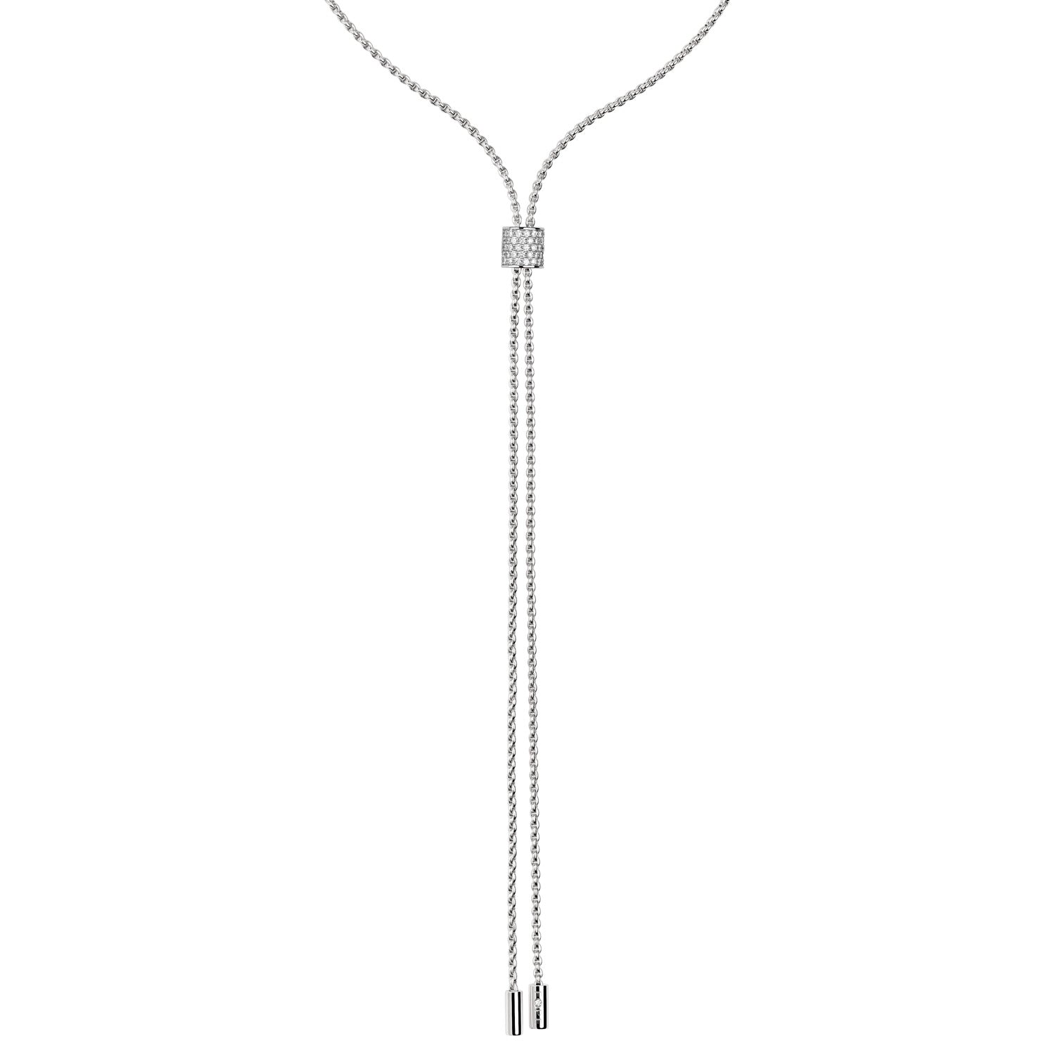 FOPE ARIA 18K Gold Lariat Necklace with White Diamonds - 0.48 carats - Jackson Hole Jewelry Company