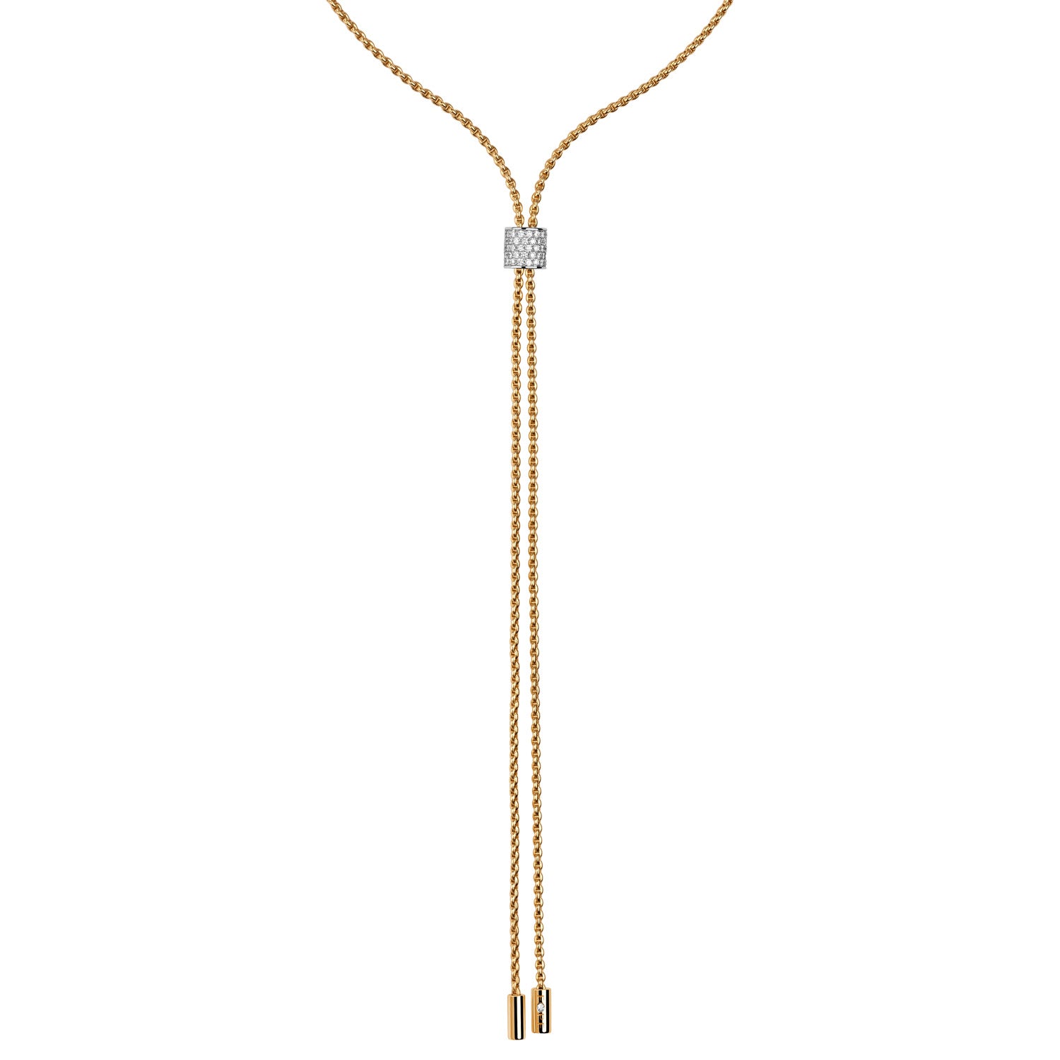 FOPE ARIA 18K Gold Lariat Necklace with White Diamonds - 0.48 carats - Jackson Hole Jewelry Company