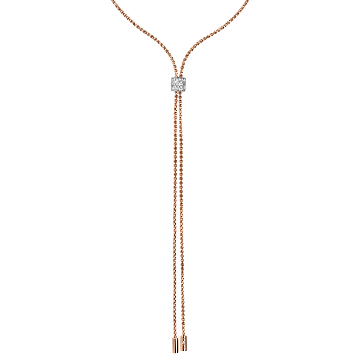 FOPE ARIA 18K Gold Lariat Necklace with White Diamonds - 0.48 carats - Jackson Hole Jewelry Company