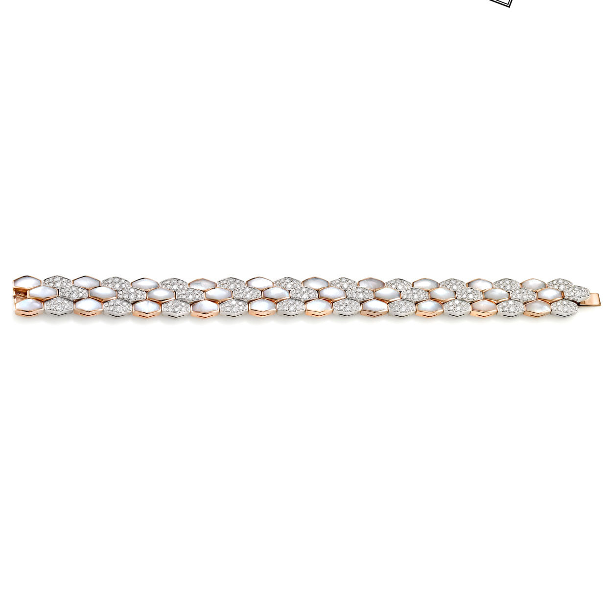 Picchiotti Xpandable™ Round Diamond Bracelet in 18K White & Rose Gold 5.96 cttw - Jackson Hole Jewelry Company