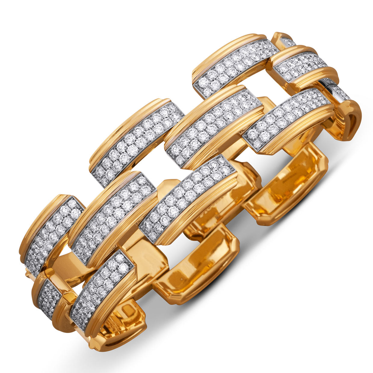 Picchiotti - Xpandable™ Round Diamond Bracelet in 18K White & Yellow Gold - Jackson Hole Jewelry Company