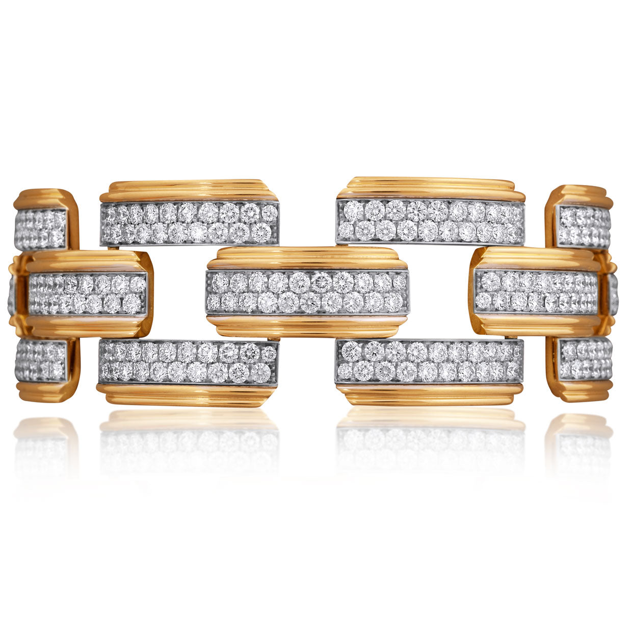 Picchiotti - Xpandable™ Round Diamond Bracelet in 18K White & Yellow Gold - Jackson Hole Jewelry Company