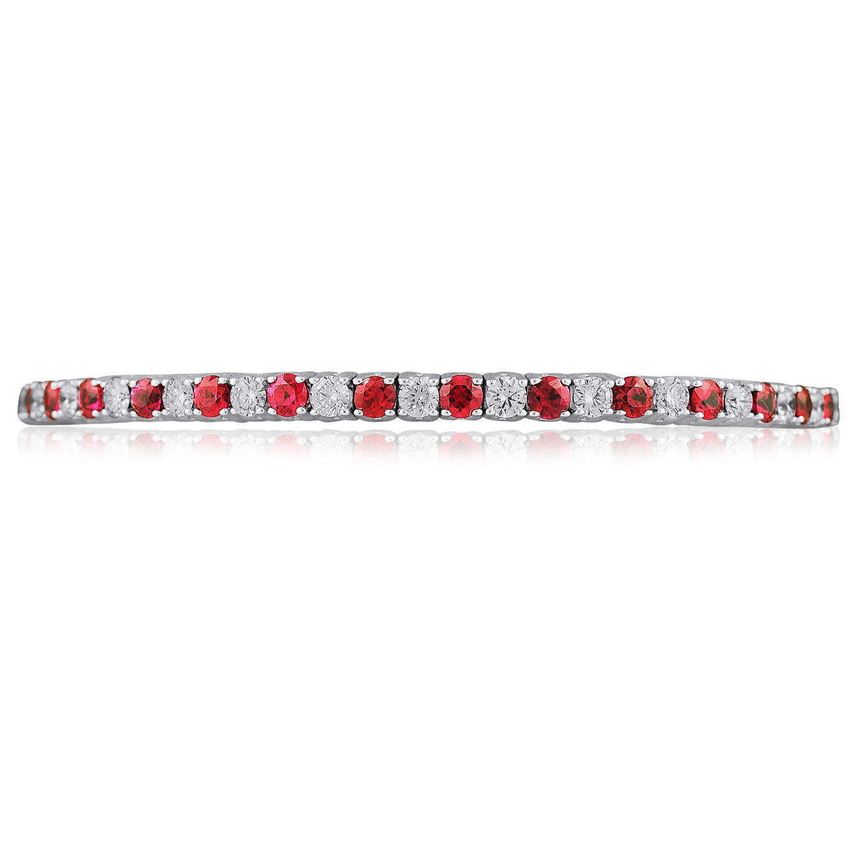 Picchiotti - Xpandable™ Ruby & Diamond Bracelet in 18K White Gold - Jackson Hole Jewelry Company