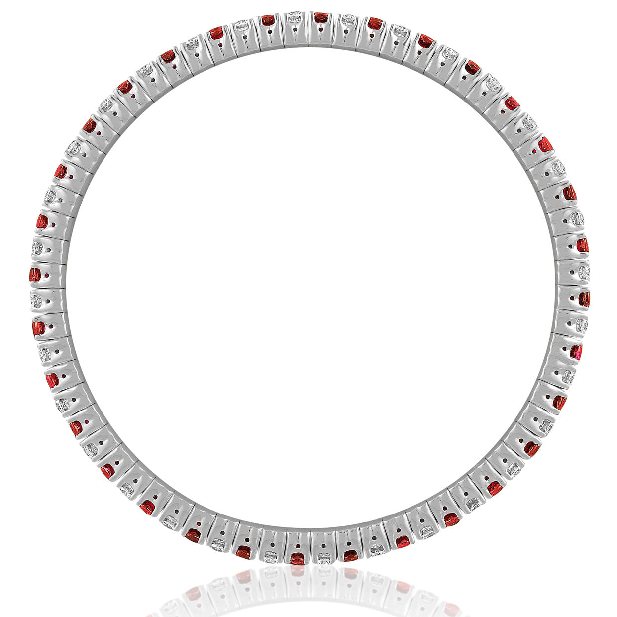 Picchiotti - Xpandable™ Ruby & Diamond Bracelet in 18K White Gold - Jackson Hole Jewelry Company