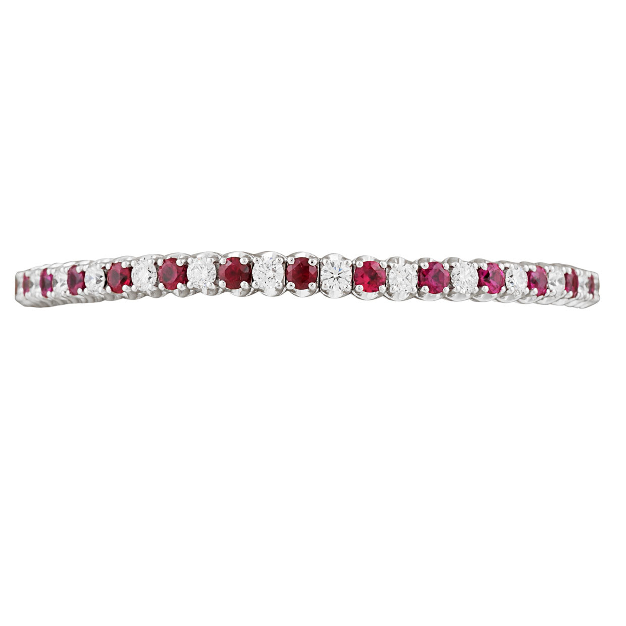 Picchiotti - Xpandable™ Ruby & Diamond Bracelet in 18K White Gold - Jackson Hole Jewelry Company