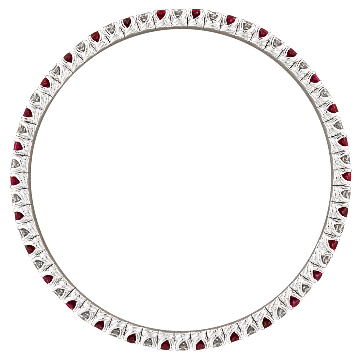 Picchiotti - Xpandable™ Ruby & Diamond Bracelet in 18K White Gold - Jackson Hole Jewelry Company