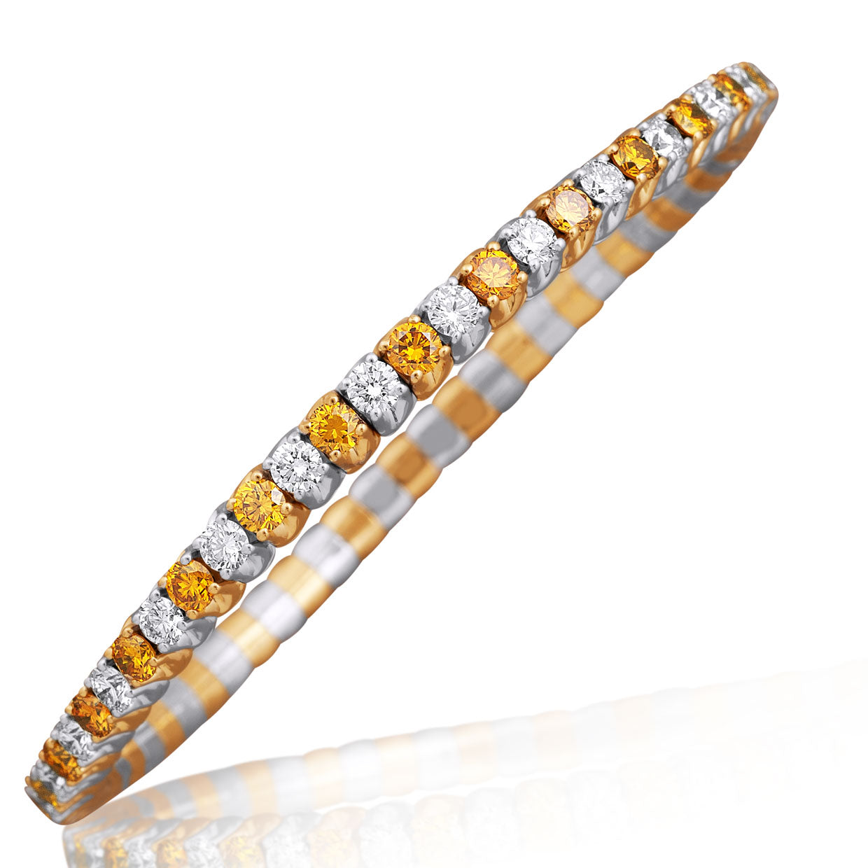 Picchiotti - Xpandable™ Fancy Yellow & Diamond Bracelet in 18K White and Yellow Gold - Jackson Hole Jewelry Company