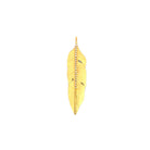 Marika – 14K Yellow Gold Feather Pendant with Diamonds - Jackson Hole Jewelry Company