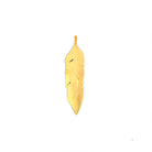 Marika – 14K Yellow Gold Feather Pendant with Diamonds - Jackson Hole Jewelry Company