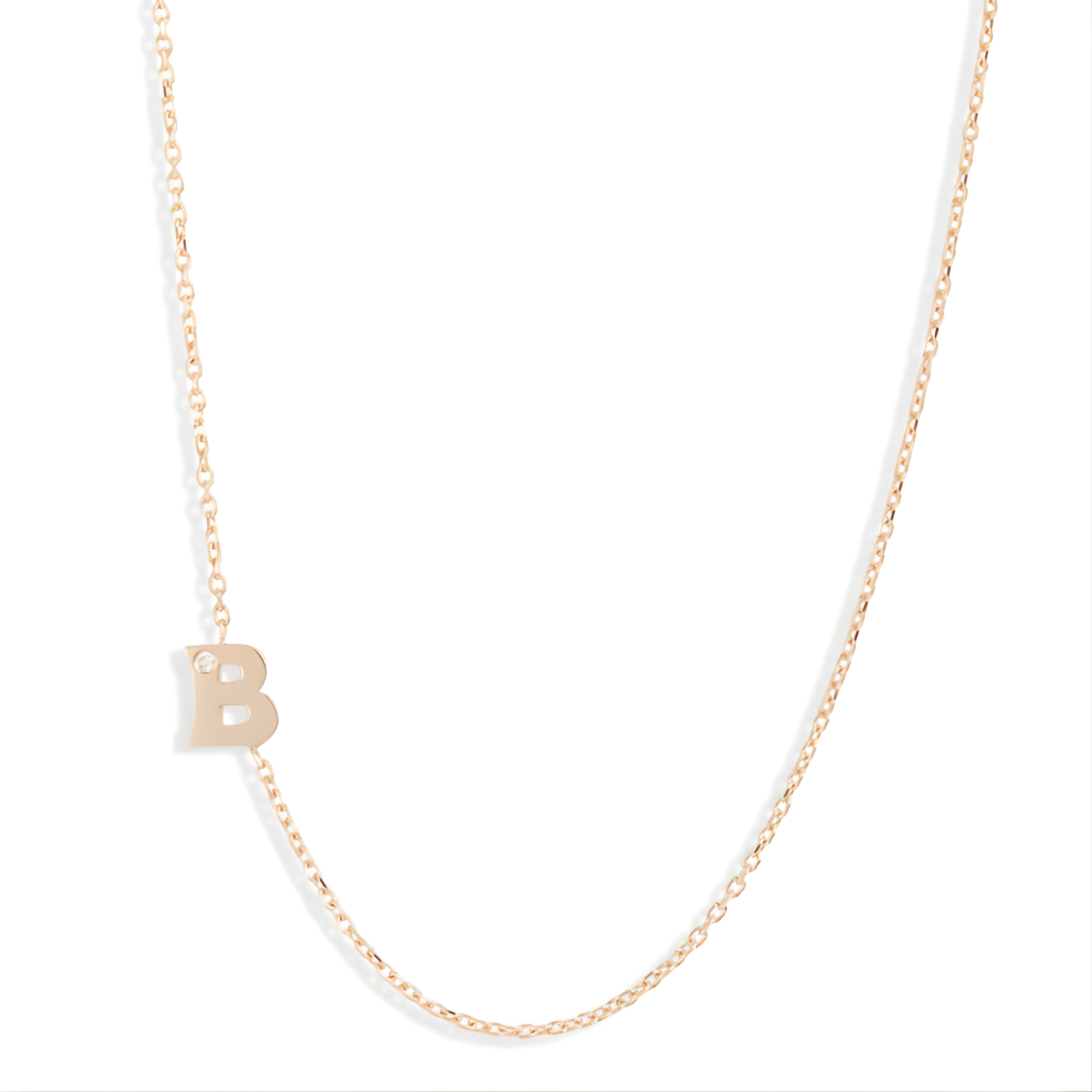 ANZIE Love Letter Single Diamond Necklace in 14K Gold - Jackson Hole Jewelry Company
