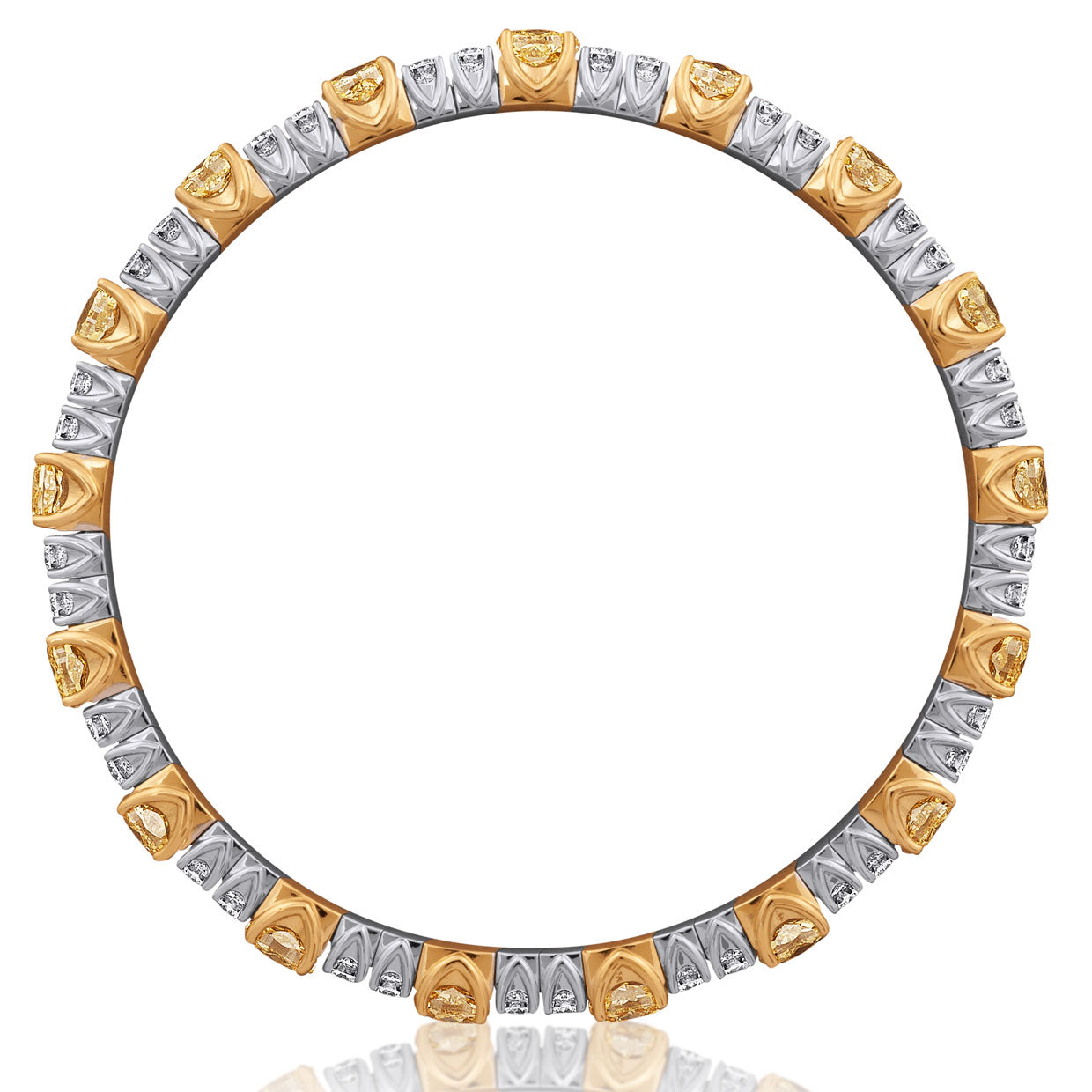 Picchiotti - Xpandable™ Oval & Round Diamond Bracelet in 18K White Gold - Jackson Hole Jewelry Company