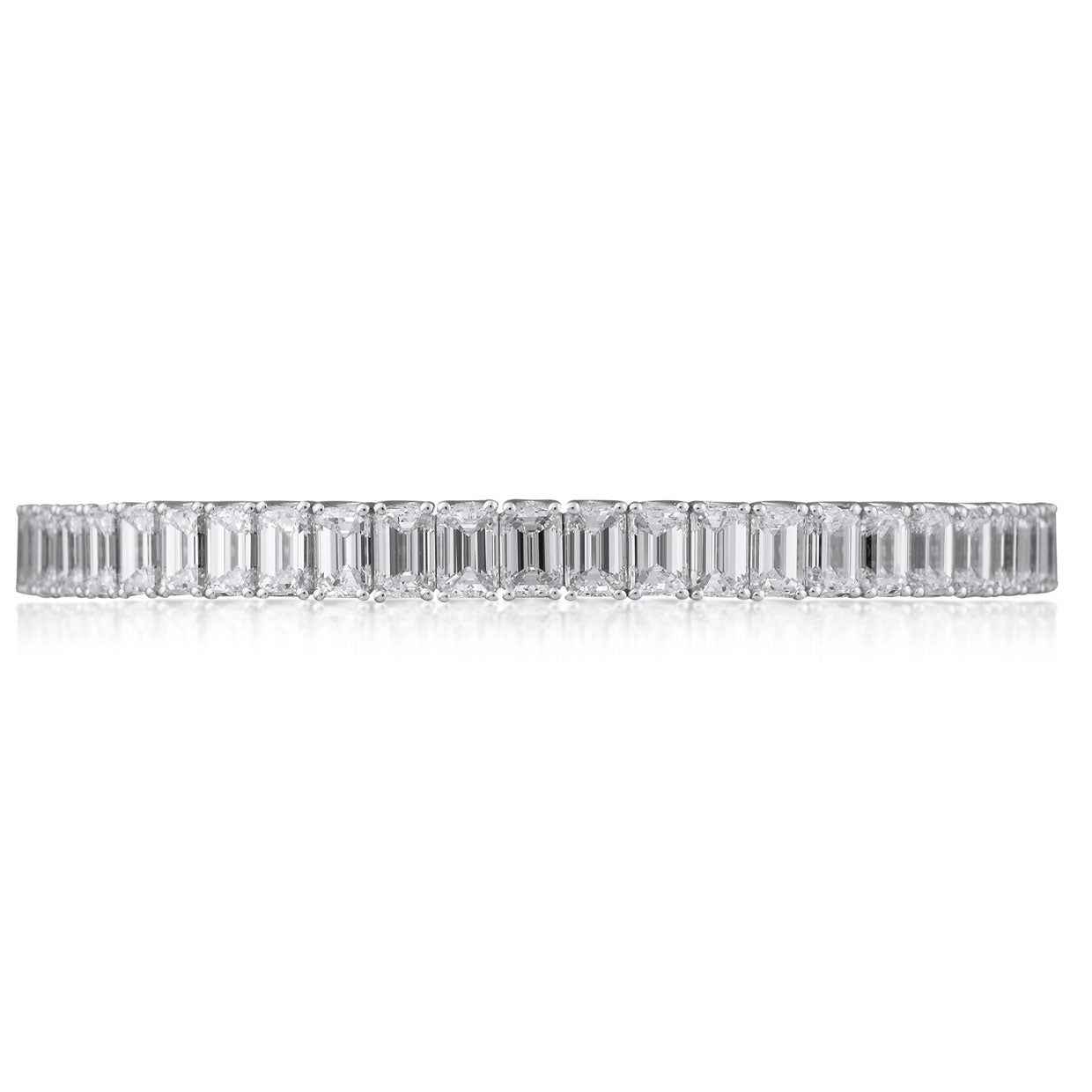 Picchiotti - Xpandable™ Emerald-Cut Diamond Bracelet in 18K White Gold - Jackson Hole Jewelry Company