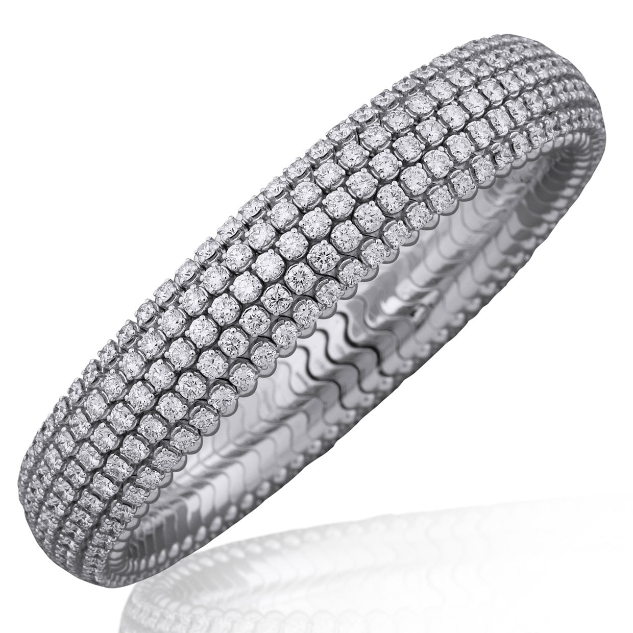 Picchiotti - Xpandable™ Round Diamond Bracelet in 18K White Gold - Jackson Hole Jewelry Company