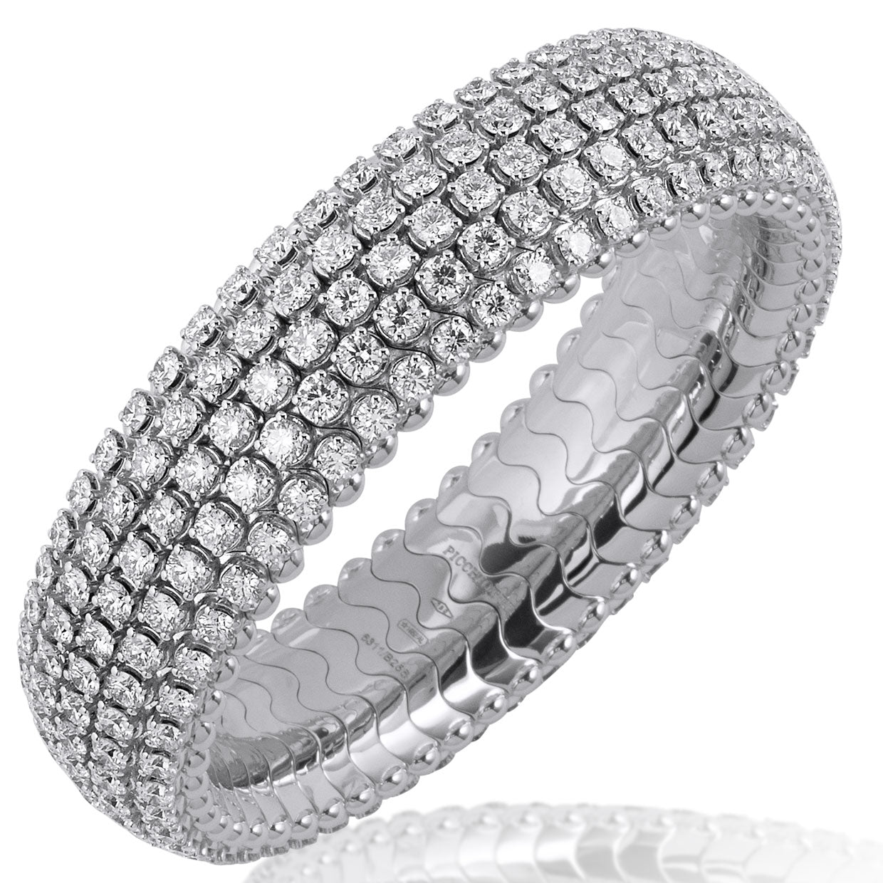 Picchiotti - Xpandable™ Five-Row Diamond Bracelet in 18K White Gold - Jackson Hole Jewelry Company