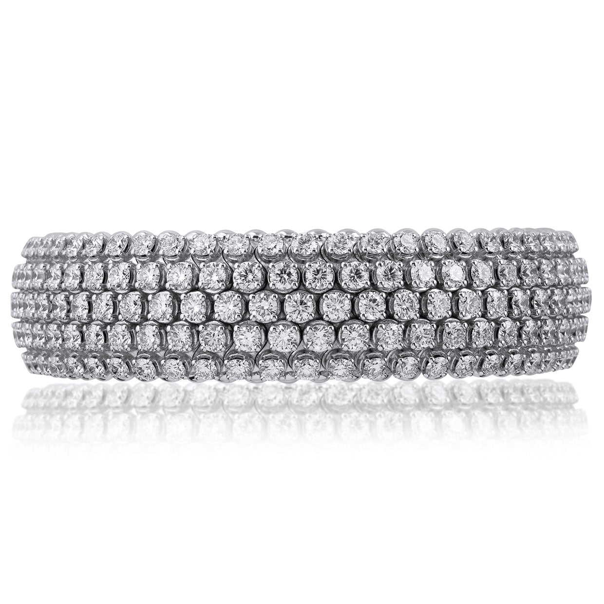 Picchiotti - Xpandable™ Five-Row Diamond Bracelet in 18K White Gold - Jackson Hole Jewelry Company