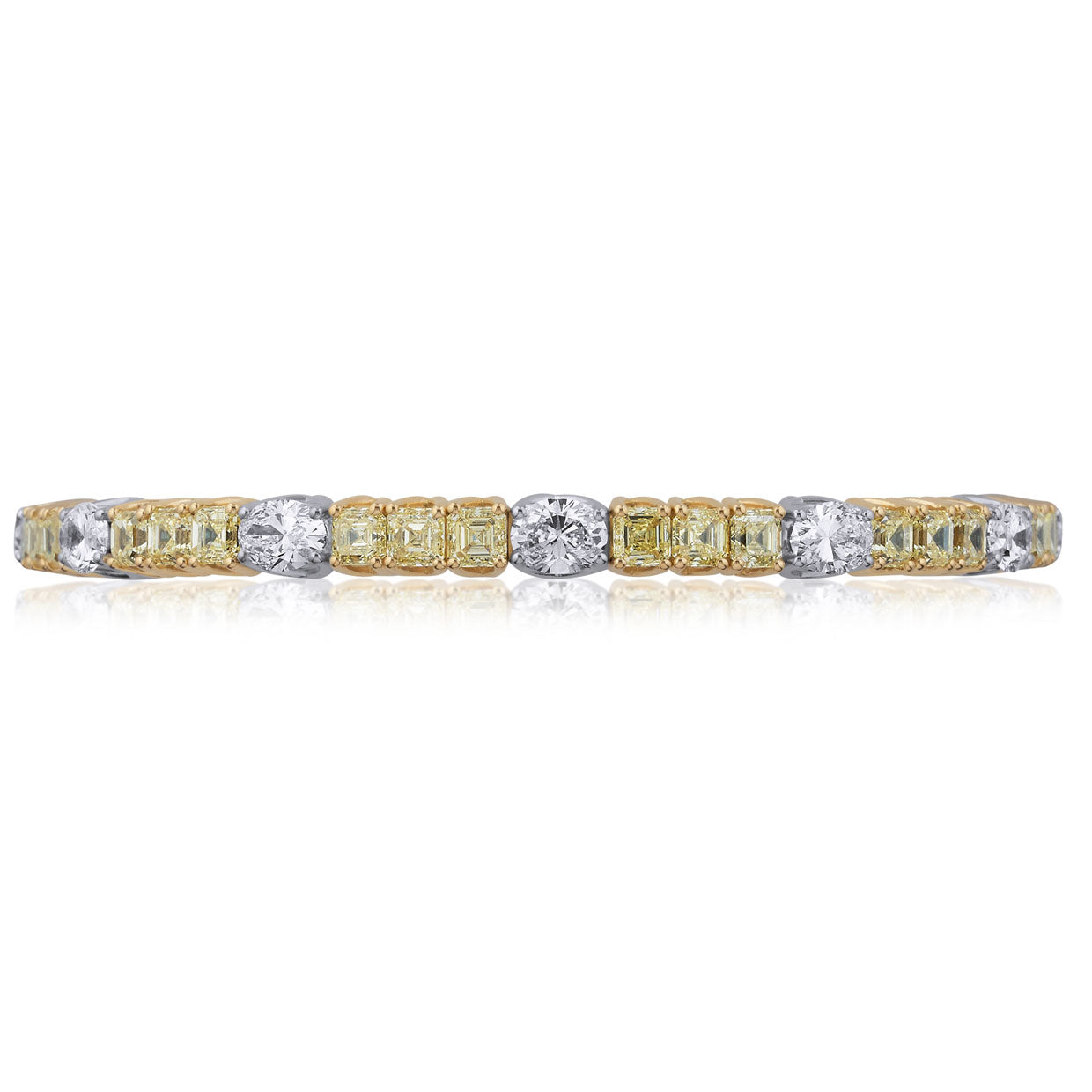 Picchiotti - Xpandable™ Fancy Yellow & White Diamond Bracelet in 18K White and Yellow Gold - Jackson Hole Jewelry Company