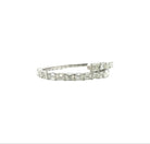 Emerald Cut Diamond Bangle in 18K White Gold - Jackson Hole Jewelry Company