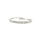 Emerald Cut Diamond Bangle in 18K White Gold - Jackson Hole Jewelry Company