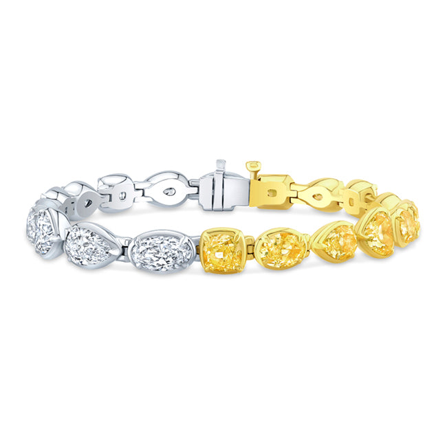 Two Tone Mixed Tennis Bracelet - Jackson Hole Jewelry Company